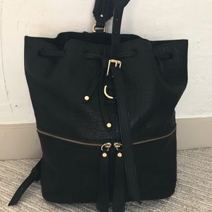 banana republic leather backpack